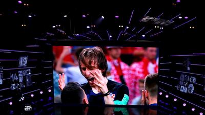 Luka Modric won FIFA's male player of 2018 at the FIFA Football Awards Show in London. Getty