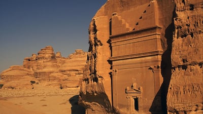 Nabatean rock-cut tombs at Madain Saleh, near Al-Ula, Saudi Arabia. Amar Grover / The National