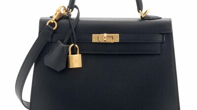A black Epsom leather Sellier Kelly 25 with gold hardware. Estimate: £5,000 - 7,000. Courtesy Christie's