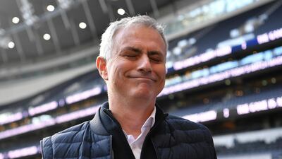 Tottenham Hotspur's manager Jose Mourinho walks the pitch ahead of the Premier League match against Bournemouth at the Tottenham Hotspur Stadium. EPA