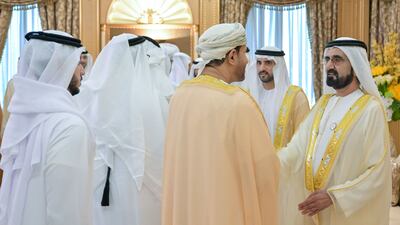 Sheikh Mohammed talks to visitors