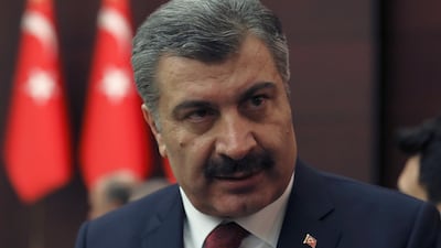 Turkey's Health Minister Fahrettin Koca appeared to acknowledge the government did not publish the full number of daily positive Covid-19 cases. AP