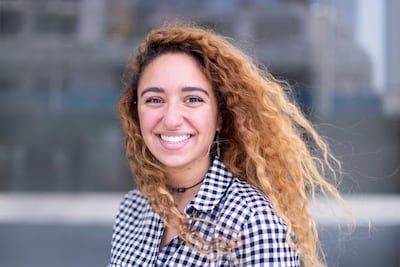 Fatima Deryan, 26, pictured before her successful Everest ascent. Reem Mohammed / The National
