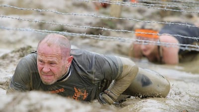 Chris James, a 48-year-old Briton, was the first person in Europe to complete 50 Tough Mudder events. Courtesy Four Communications