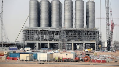 The Borouge 4 plant, which is still under construction, in Abu Dhabi. Pawan Singh / The National