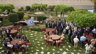 A view of Taif Airbase during Mr Starmer's visit. Getty Images