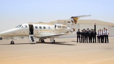 Etihad Flight College will be the first flight school in the world to use the Phenom 100E in the initial phase of flying training. Courtesy Etihad Airways