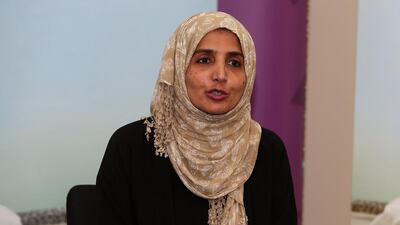Afra Al Basti, a Dubai member of the FNC, was already director general of the Dubai Foundation for Women and Children before being appointed to the consultative body. Pawan Singh / The National