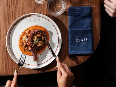 Elaia's grilled octopus. Photo: Elaia