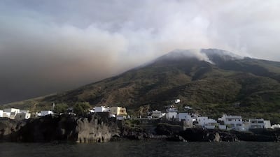 The Stromboli volcano is pictured in eruption on on the Stromboli island, north of Sicily. A volcano on the Italian island of Stromboli erupted dramatically reportedly killing a hiker and sending tourists fleeing, but firefighters could not immediately confirm any casualties. AFP