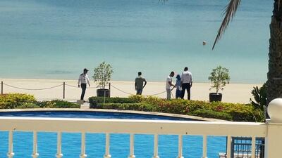 Shoreline developers Nakheel remain defiant over a legal wrangle that has seen hundreds of residents banned from using the beach outside their apartments. Nakheel have since sent residents a letter claiming they are trespassing on their land.Courtesy Julian Redman