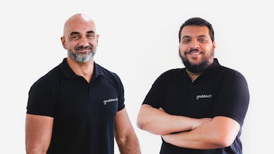 GrubTech chief executive Mohamed Al Fayed (left) and Egypt country manager Osama Harfoush. Photo: GrubTech