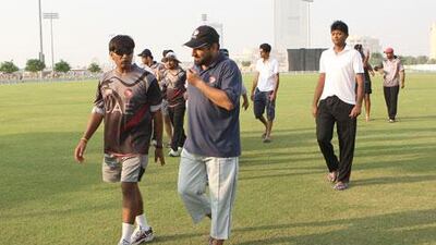 Kabir Khan, right, says the UAE are capable of winning the Intercontinental Cup this year.