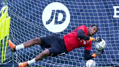 David Harewood trains for Soccer Aid 2022. PA