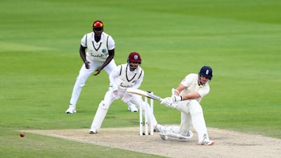 England's Stuart Broad during day two of the third Test in Manchester. PA