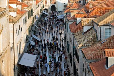 Tourists walk through Dubrovnik old town. Photo / AP