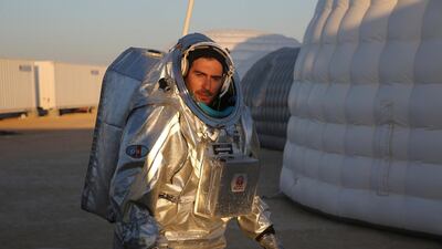João Lousada, a flight controller for the International Space Station, takes part in the Mars simulation mission. Sam McNeil / AP Photo