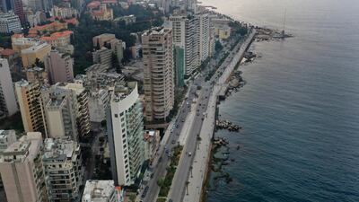Beirut's waterfront promenade, along the Mediterranean Sea, is mostly empty after municipal policemen ordered people to leave in Beirut. AP Photo