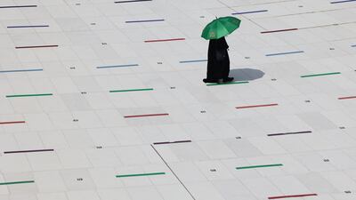 Ministry of Hajj officials have asked people to take precautions to avoid getting sunstroke or heat-related injuries. AFP