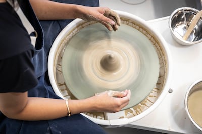 Pottery classes are available at The Mud House in Al Quoz, Dubai. Antonie Robertson / The National