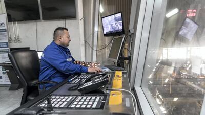 The Emirates Steel plant in Mussaffah. Antonie Robertson / The National