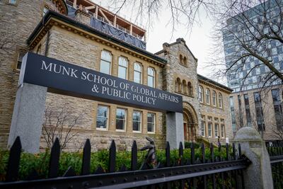 The Munk School of Global Affairs and Public Policy seen from Toronto's Bloor Street West