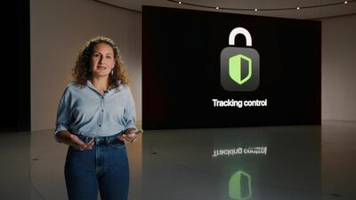 Apple's Katie Skinner speaks at Apple Park in Cupertino, California, U.S. in this still from the 2020 Apple Worldwide Developers Conference (WWDC) keynote video. REUTERS