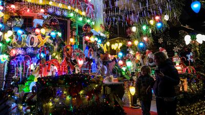 Dyker Heights is truly a winter wonderland and it's free. AFP