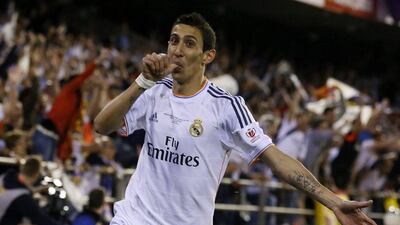 Angel di Maria is set to make a move to Manchester United after three seasons at Real Madrid. Cesar Manso / AFP