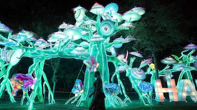 The pieces are made with energy-saving lightbulbs. Chris Whiteoak / The National