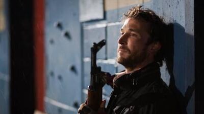 The actor Noah Wyle in a scene from Steven Spielberg's DreamWorks Television series Falling Skies. Courtesy TNT