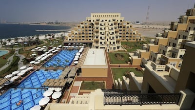 Above, the Rixos Bab Al Bahr property in Ras Al Khaimah. Sarah Dea / The National