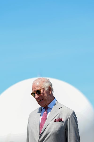 King Charles III during a visit to the new UK Space Agency (UKSA) observatory on Cooper's Island for 'Project Nova'. Suzanne Plunkett/PA Wire