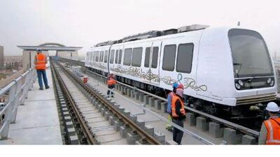 The driverless metro system is styled with calligraphy designs and comes with darkly tinted windows to preserve energy.