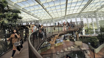 Inside 'The Glass House' at Dubai's Quranic Park. Reuters