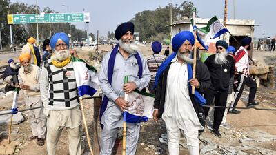 Indian farmers gather in Shambhu, 250 kilometres from Delhi, to resume their march towards the capital to press their demand for guaranteed prices for more than 20 of their crops from the government. EPA