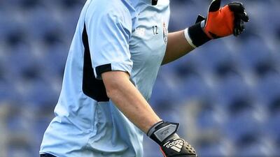 Porto's Spanish goalkeeper Iker Casillas and Chelsea manager Jose Mourhino have not seen eye to eye since the two were at Real Madrid. AFP / MIGUEL RIOPA