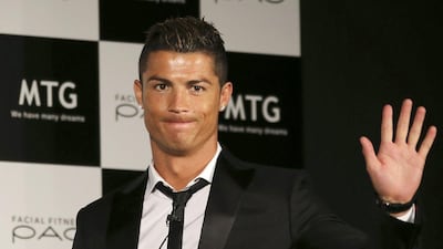 Real Madrid's Cristiano Ronaldo appears at a promotional event in Tokyo on Tuesday. Koji Sasahara / AP / July 22, 2014
