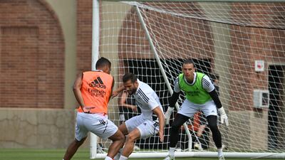 Real Madrid training at UCLA in Los Angeles. AFP)