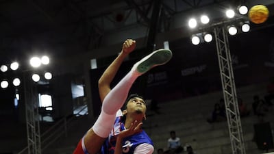 Malaysia’s Syahir Rosdi in action against The Philippines during their semi final match. Asia Sports Ventures / Action Images via Reuters