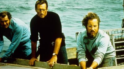 Jaws: We're going to need some bigger boats. The original film – with Roy Scheider, Robert Shaw and Richard Dreyfuss – spawned three sequels. Courtesy Universal
