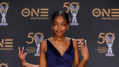 Marsai Martin also had an outfit change. Photo: Reuters