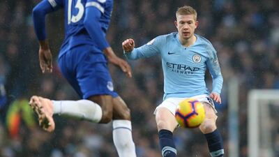 Manchester City's Kevin De Bruyne in action. EPA