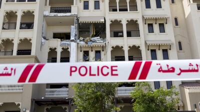 Some residents were given the all-clear to return to their homes at Saadiyat Beach Residence on Wednesday evening. However those on the fourth floor will have to wait. Christopher Pike / The National