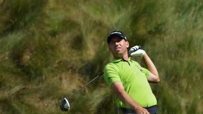 Sergio Garcia of Spain hits a tee shot during a practice round on Tuesday prior to the start of the 113th US Open at Merion Golf Club. Drew Hallowell / Getty Images