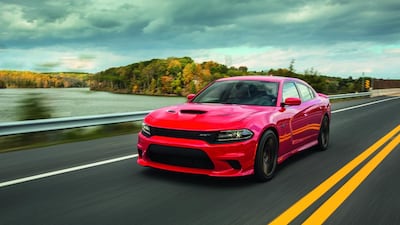 The Dodge Charger Hellcat has more power than a Lamborghini Aventador, but at a fraction of the price, despite its engine being 200cc smaller than its lower-powered sibling, the SRT 392. Courtesy Chrysler