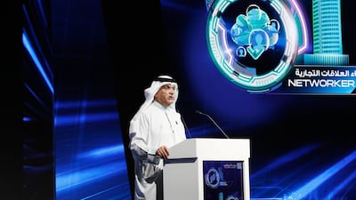 The Abu Dhabi Chamber of Commerce and Industry chairman Abdulla Al Mazrui at the strategy launch event in Abu Dhabi on Thursday. Photo: ADCCI