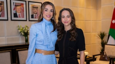Queen Rania and Princess Salma at the opening of the Jordan Parliament’s second ordinary session. Queen Rania / Instagram