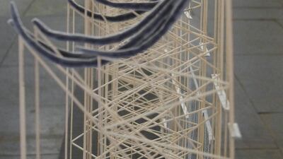 Golnar Adili, Ye Harvest From the Eleven-Page Letter, installation, 2016. Photograph: Golnar Adili. Courtesy Jameel Prize: Poetry to Politics at the Victoria and Albert Museum