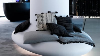 Comfy seating in the reception area. Reem Mohammed / The National